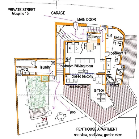 Lejlighed Bella Vista House Apartments, Hot Pool And Jacuzzi