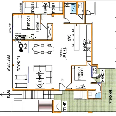 Bella Vista House Apartments, Hot Pool And Jacuzzi Lejlighed